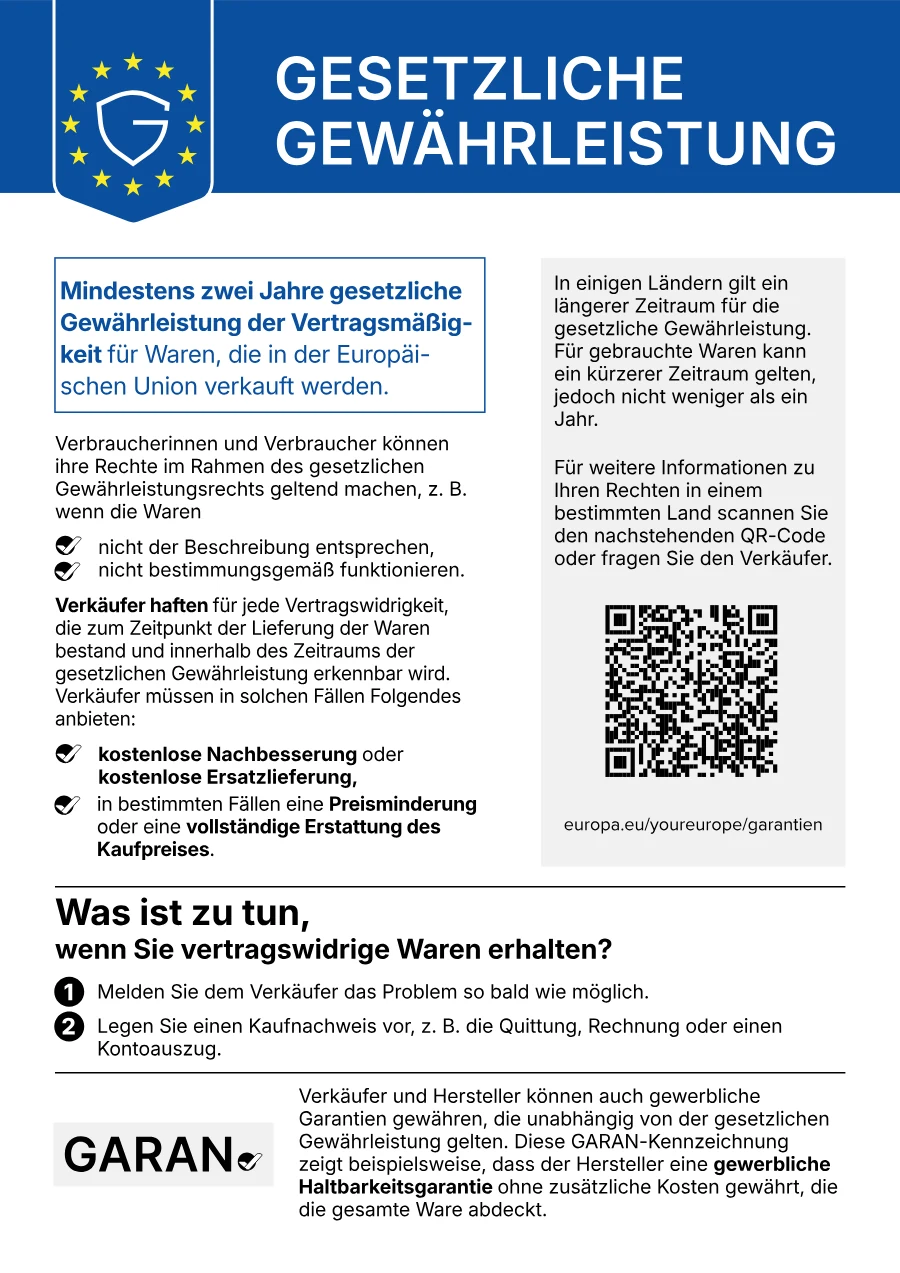 Gesetzliche Gewährleistung: Ihre Rechte