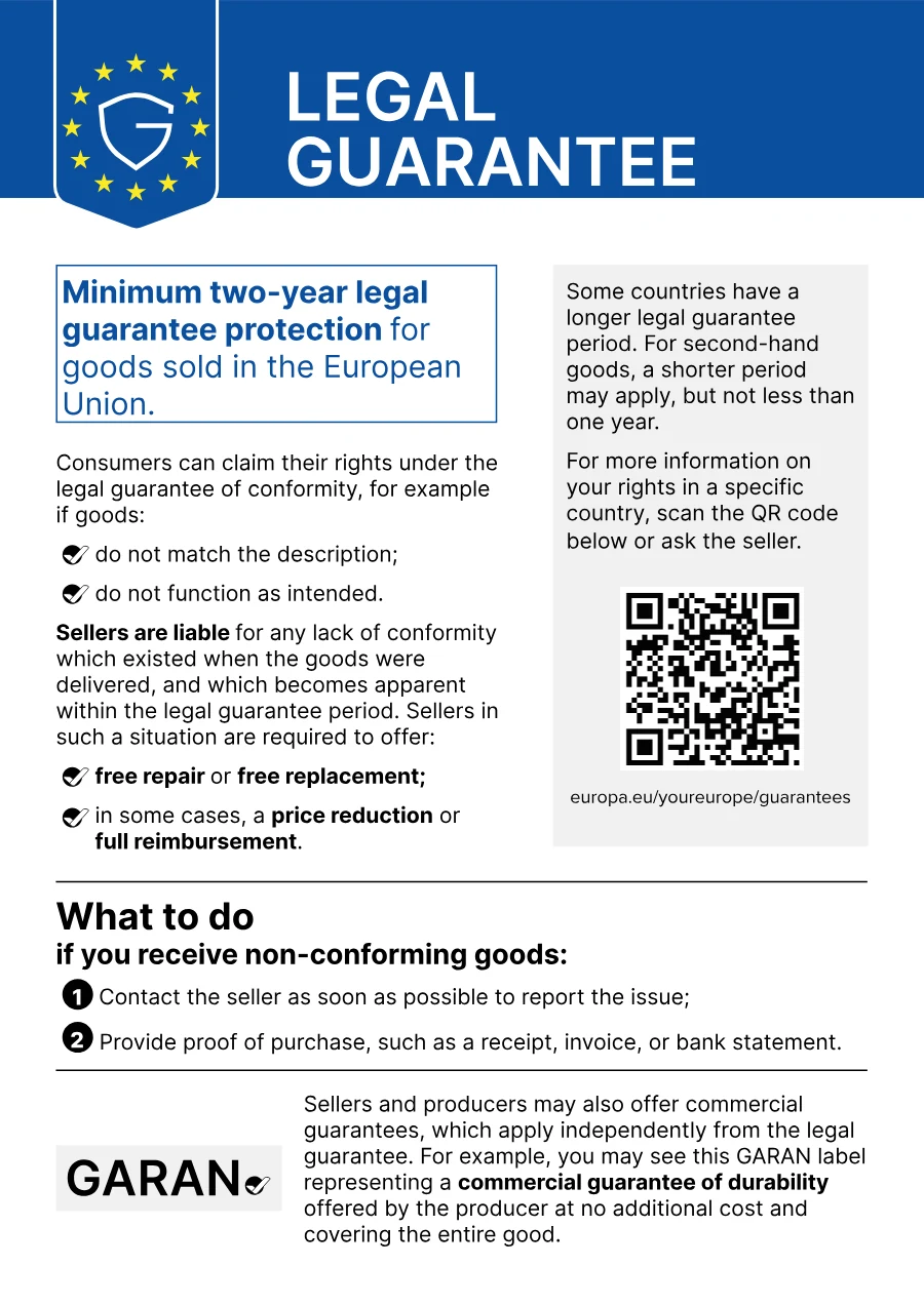 Legal guarantee: your rights